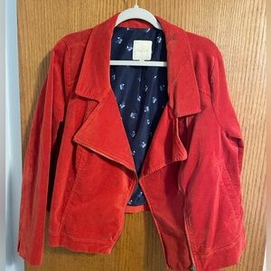 Modcloth Red Corduroy Blazer